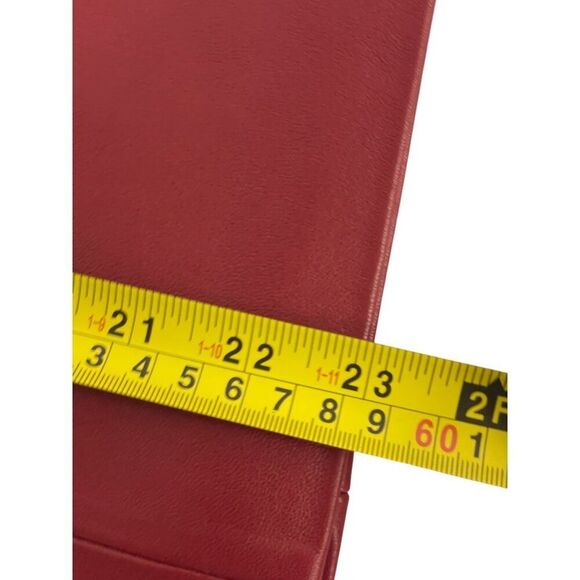 Loewe Womens Nappa Leather Skirt EU 38 US M 4 6 Red Pencil Vintage Knee Length - Picture 6 of 7